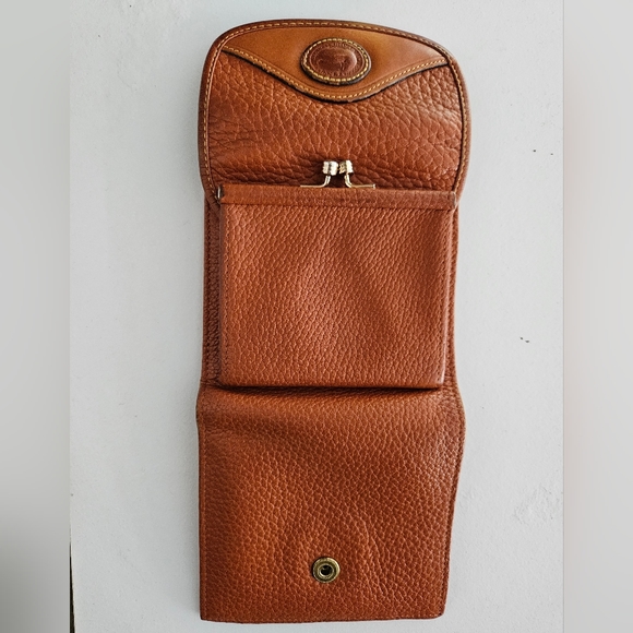 Vintage Dooney & Bourke Pebbled Leather Brown Wallet with Change… - Picture 3 of 4